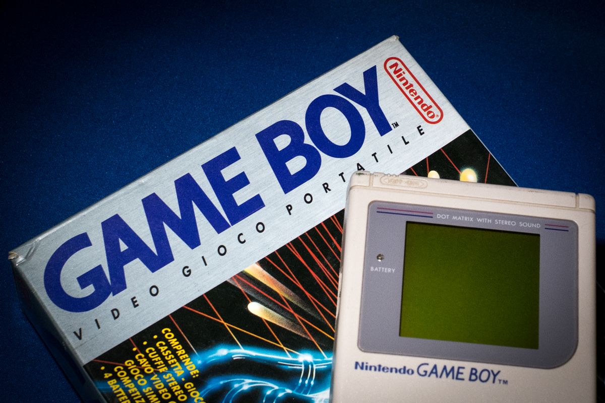 A vintage game console, by the Nintendo Game Boy handheld system, when it was released in Japan in 1989. Since then this pocket system has sold over 100 million unit.  (Photo illustration by Andrea Ronchini/NurPhoto via Getty Images) (Andrea Ronchini/NurPhoto via Getty Images)