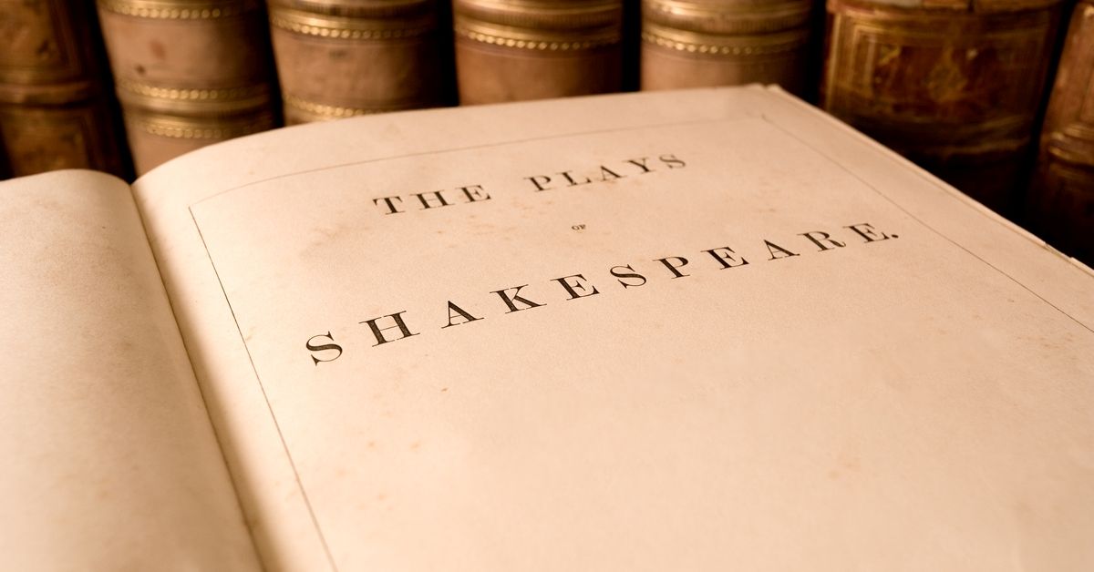 The title page from an antique book of the plays of Shakespeare. (Getty Images/Stock photo)