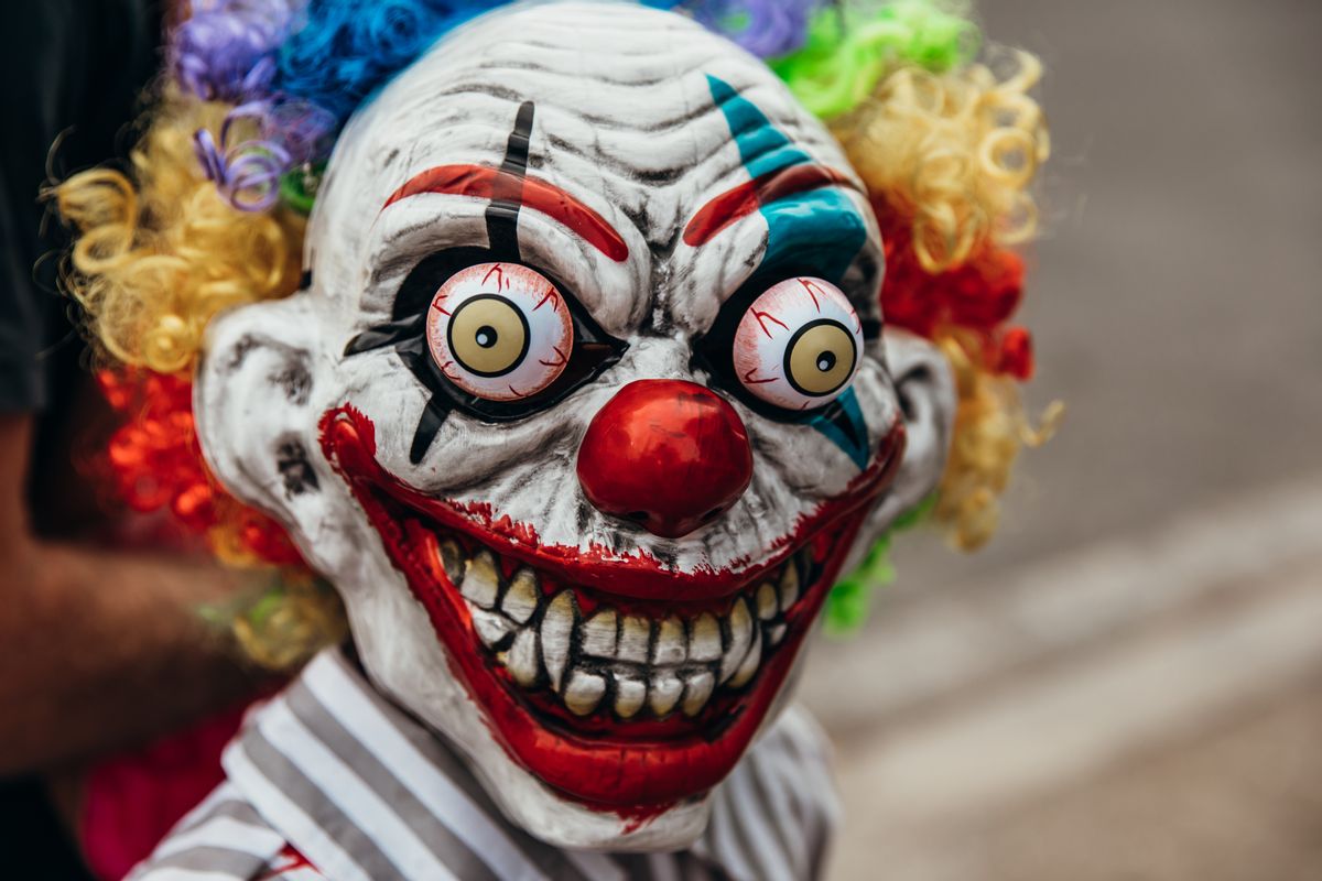 Young Australian in scary clown mask on Halloween (Getty Images)