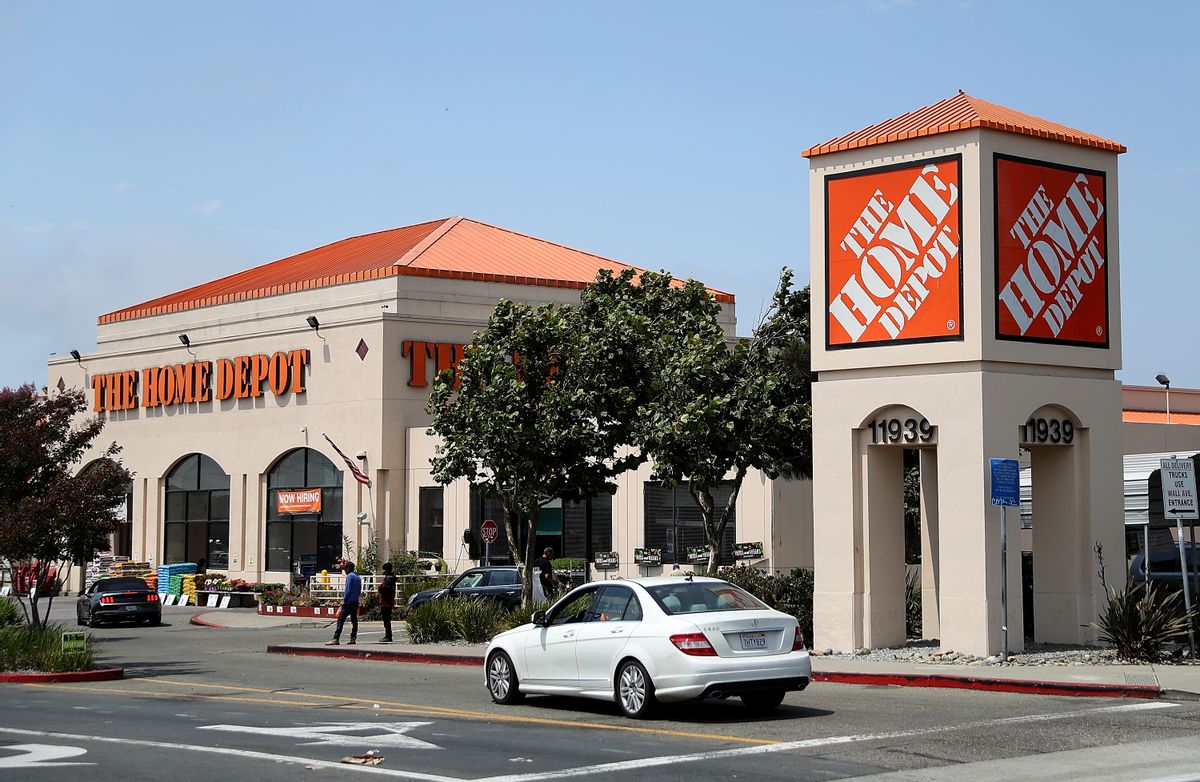 EL CERRITO, CA - AUGUST 14:  A sign is posted in front of a Home Depot store on August 14, 2018 in El Cerrito, California. Home Depot reported second quarter earnings that surpassed analyst expectations with net income of $3.5 billion, or $3.05 per share, compared to $2.7 billion, or $2.25 per share, one year ago.  (Photo by Justin Sullivan/Getty Images) (Justin Sullivan/Getty Images)