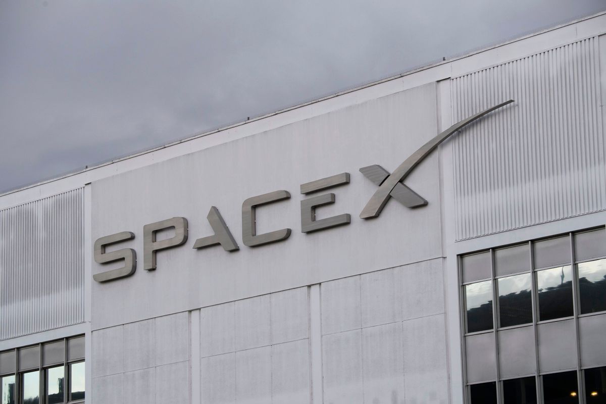 The Space Exploration Technologies Corp. (SpaceX) headquarters on January 28, 2021 in Hawthorne, California. (Photo by Patrick T. FALLON / AFP) (Photo by PATRICK T. FALLON/AFP via Getty Images) (PATRICK T. FALLON/AFP via Getty Images)