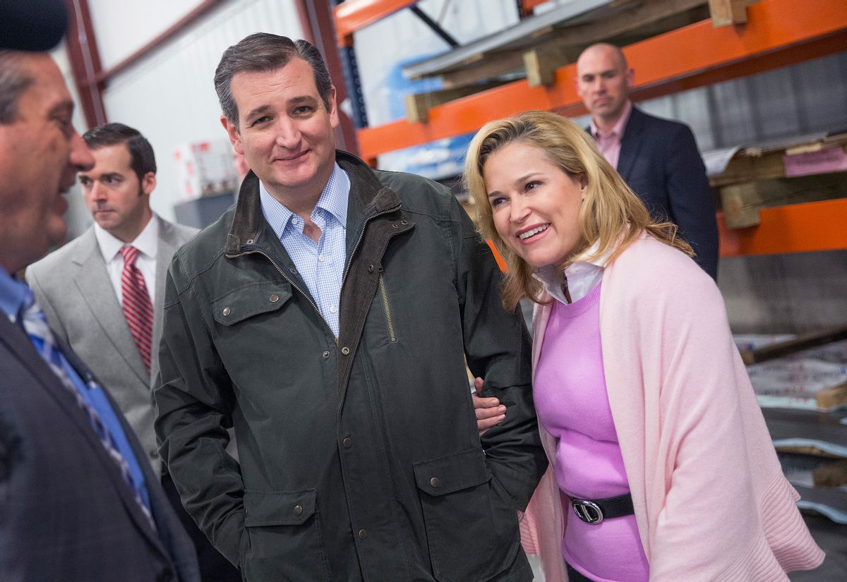GOP Presidential Candidate Sen. Ted Cruz (R-TX) Campaigns In Wisconsin
DANE, WI - MARCH 24: With his wife Heidi by his side, Republican presidential candidate Sen. Ted Cruz (R-TX) tours the Dane Manufacturing facility before speaking to workers on March 24, 2016 in Dane, Wisconsin. Wisconsin voters go to the polls for the state's primary on April 5. (Photo by Scott Olson/Getty Images) (Getty Images - Scott Olson / Staff)