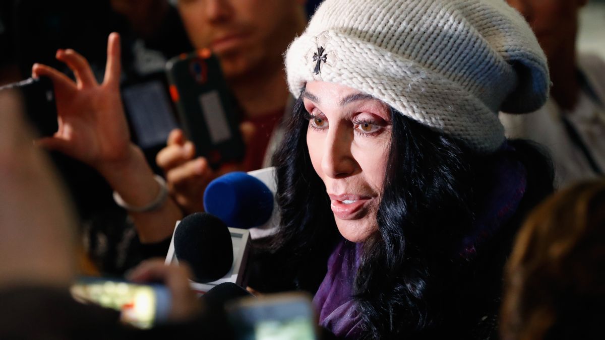 Musician Cher is interviewed at the Jacob K. Javits Convention Center on Nov. 9, 2016, in New York City. (Photo by Aaron P. Bernstein/Getty Images) (Aaron P. Bernstein/Getty Images)