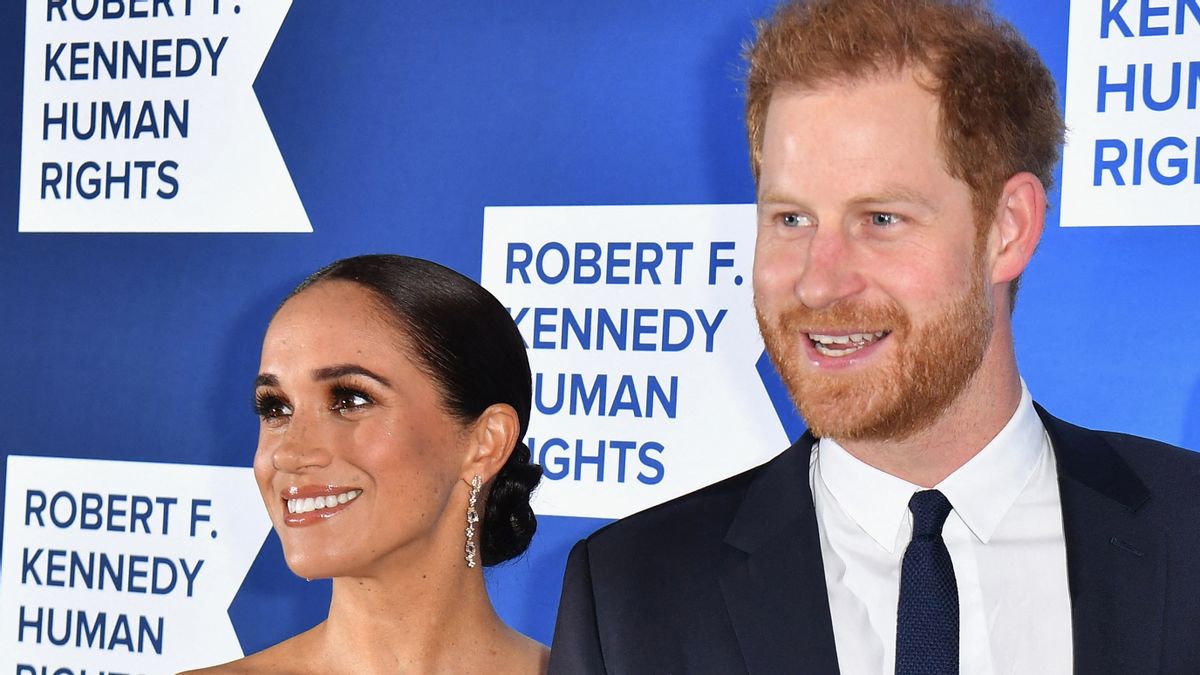 Prince Harry, Duke of Sussex, and Meghan, Duchess of Sussex, arrive at the 2022 Robert F. Kennedy Human Rights Ripple of Hope Award Gala at the Hilton Midtown in New York City on Dec. 6, 2022. (Photo by ANGELA WEISS/AFP via Getty Images) (ANGELA WEISS/AFP via Getty Images)