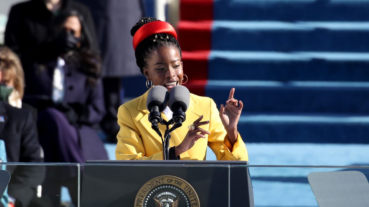 Youth poet laureate Amanda Gorman speaks during the inauguration of U.S. President-elect Joe Biden at the U.S. Capitol on Jan. 20, 2021 in Washington, DC. (Photo by Rob Carr/Getty Images) (Rob Carr/Getty Images)