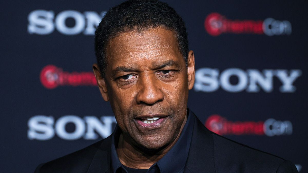 Denzel Washington is interviewed while promoting the upcoming film "The Equalizer 3" at the Sony Pictures Entertainment presentation during CinemaCon on April 24, 2023 in Las Vegas, Nevada. (Photo by Ethan Miller/Getty Images) (Ethan Miller/Getty Images)