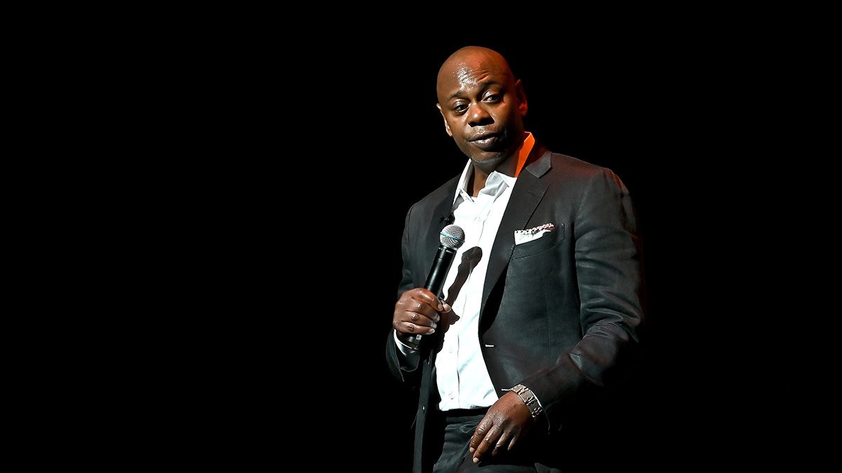 Dave Chappelle speaks onstage during the Dave Chappelle theatre dedication ceremony at Duke Ellington School of the Arts on June 20, 2022 in Washington, DC. (Photo by Shannon Finney/Getty Images) (Shannon Finney/Getty Images)