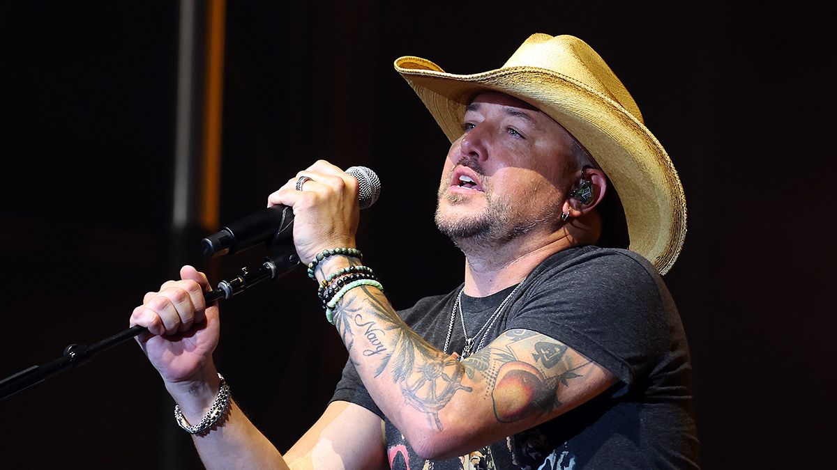 Jason Aldean performs at the 2023 ACM Lifting Lives Topgolf Tee-Off and Rock On Fundraiser at Topgolf on May 10, 2023 in The Colony, Texas. (Photo by Richard Rodriguez/Getty Images) (Richard Rodriguez/Getty Images)