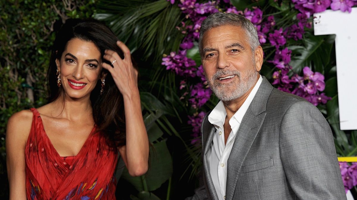 George Clooney and his wife, Amal Clooney, attend the premiere of "Ticket To Paradise" on Oct. 17, 2022 in Los Angeles. (Photo by Albert L. Ortega/Getty Images) (Albert L. Ortega/Getty Images)