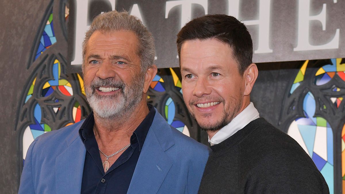 Mel Gibson and Mark Wahlberg attend Columbia Pictures' "Father Stu" Photo Call at The London West Hollywood at Beverly Hills on April 01, 2022 in West Hollywood, California. (Photo by Rodin Eckenroth/WireImage) (Rodin Eckenroth/WireImage)