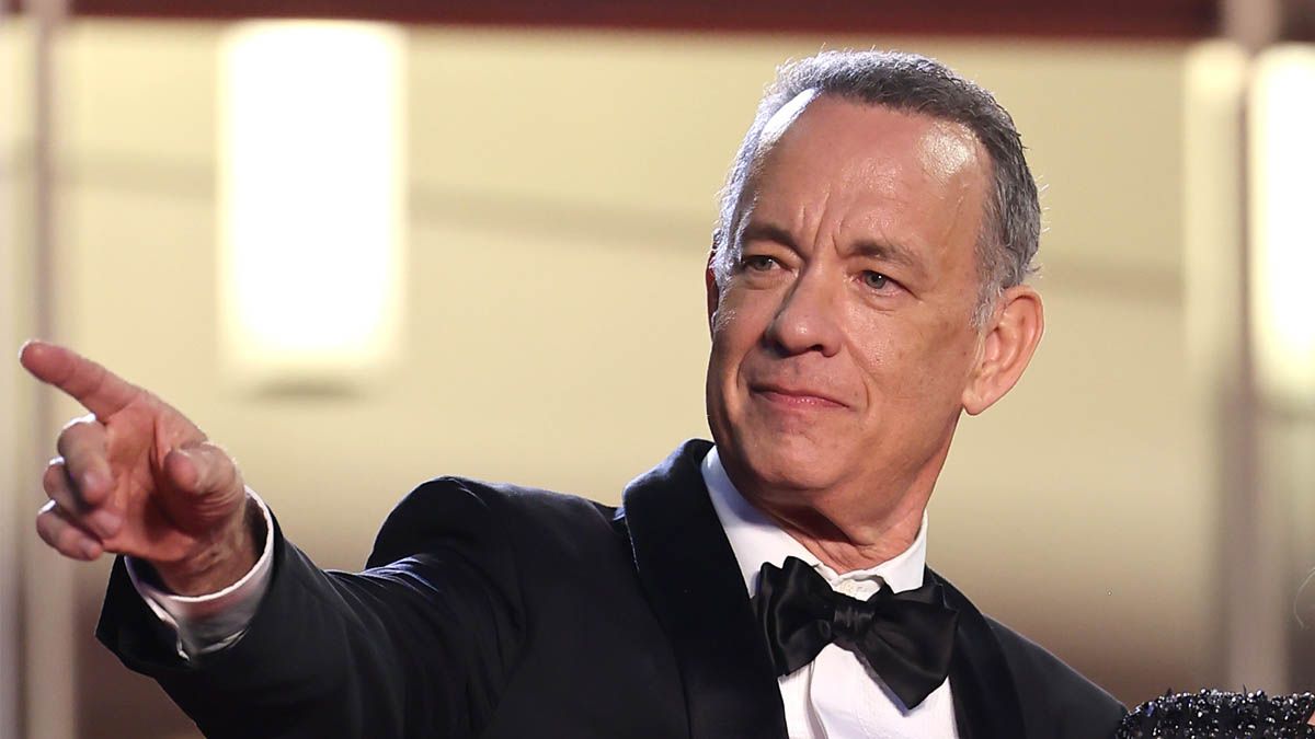 Tom Hanks departs the "Asteroid City" red carpet during the 76th annual Cannes film festival at Palais des Festivals on May 23, 2023 in Cannes, France. (Photo by Mike Coppola/Getty Images) (Mike Coppola/Getty Images)