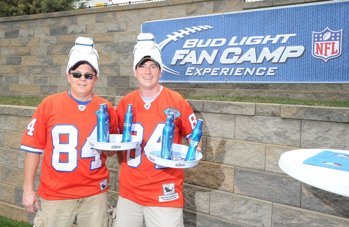 Fans attend Bud Light Launches NFL Fan Camp during Hall of Fame Enshrinement at Pro Football Hall Of Fame on August 6, 2011 in Canton, Ohio. (Michael Loccisano/Getty Images for Bud Lite)