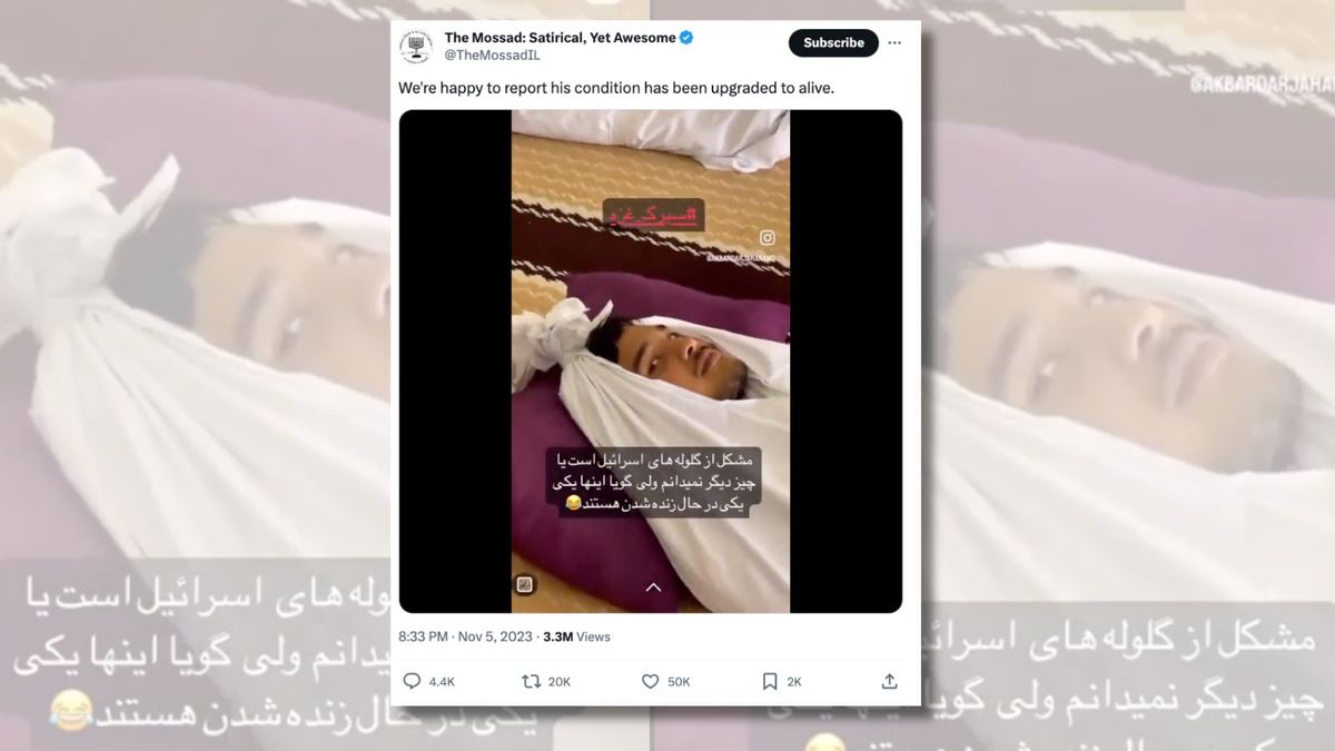 Real Video of a Dead Body in Gaza Opening Its Eyes?