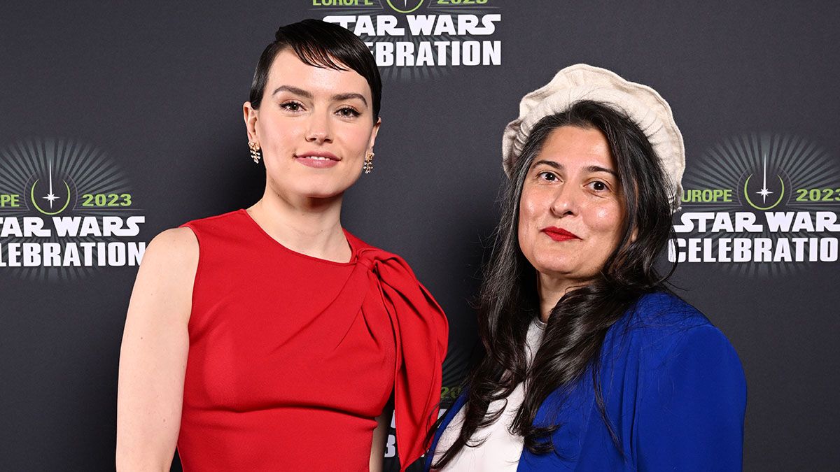 Daisy Ridley and Sharmeen Obaid-Chinoy attend Star Wars Celebration 2023 in London at ExCel on April 07, 2023. (Photo by Jeff Spicer/Jeff Spicer/Getty Images for Disney) (Jeff Spicer/Jeff Spicer/Getty Images for Disney)