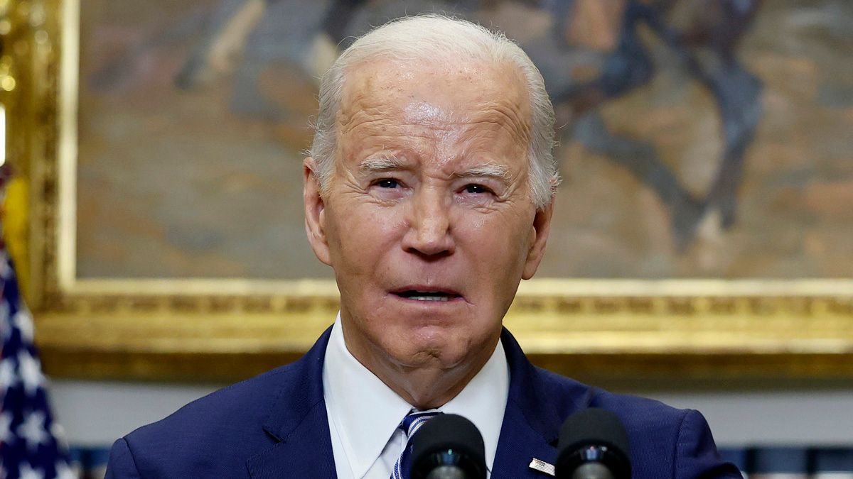U.S. President Joe Biden delivers remarks on the reported death of Alexei Navalny from the Roosevelt Room of the White House on Feb. 16, 2024, in Washington, DC. (Photo by Anna Moneymaker/Getty Images) (Anna Moneymaker/Getty Images)