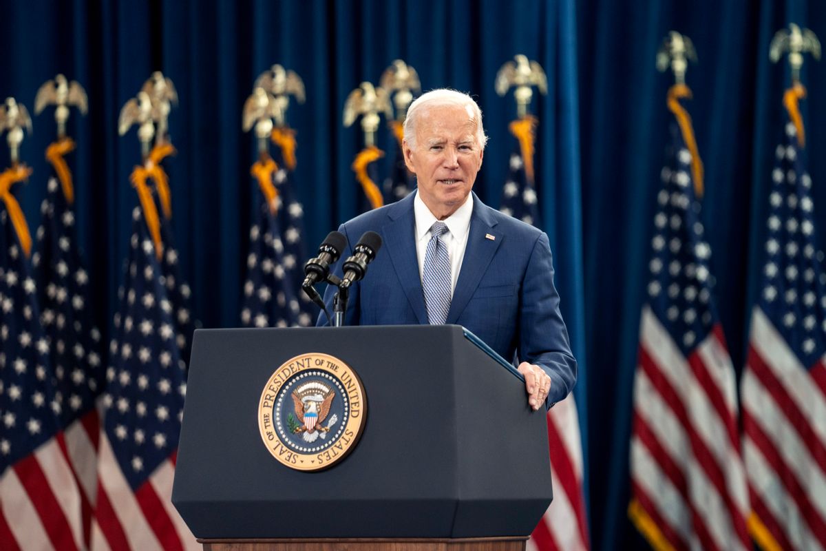 U.S. President Joe Biden speaks on his economic plan for the country at Abbot's Creek Community Center on January 18, 2024 in Raleigh, North Carolina. (Eros Hoagland Getty Images)