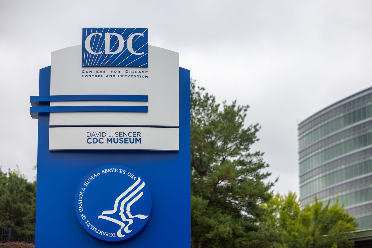 A view of the sign of Center for Disease Control headquarters is seen in Atlanta, Georgia, United States on August 06, 2022. (Nathan Posner/Anadolu Agency Getty Images)