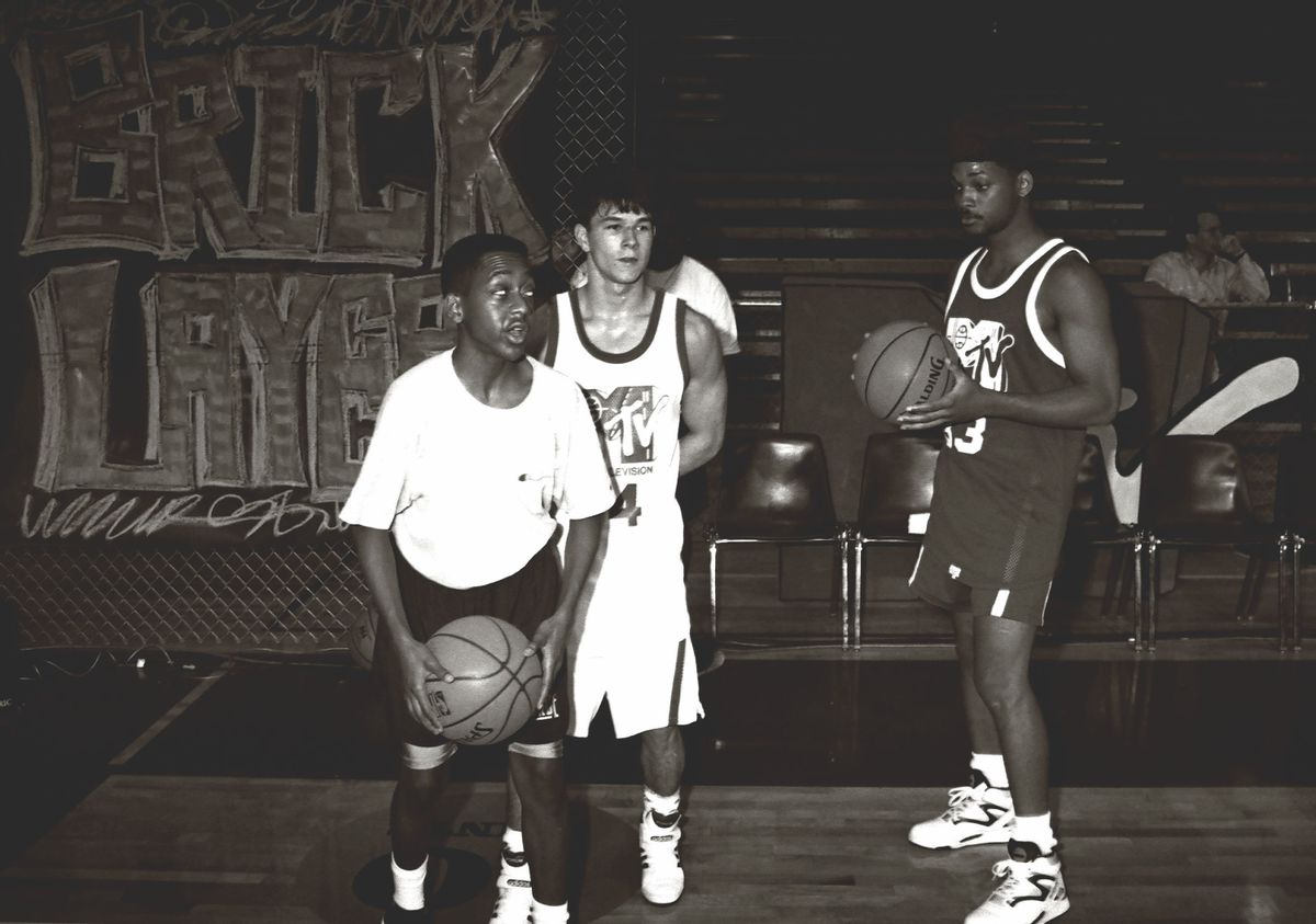 Jaleel White, Mark Wahlberg and Will Smith during 1991 MTV Rock 'n Jock Basketball in Los Angeles (Jeff Kravitz/FilmMagic, Inc)