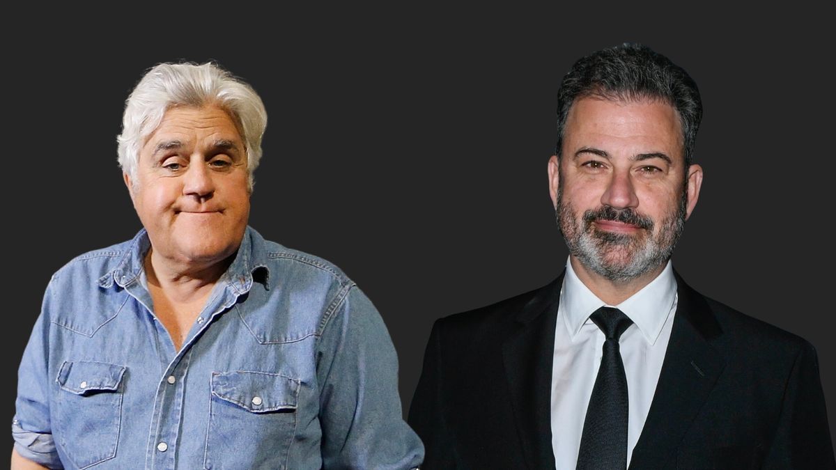 Jay Leno and Jimmy Kimmel ( Getty Images)
