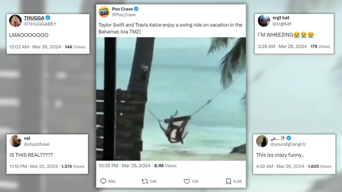 Social media users claimed the video showed Taylor Swift and Travis Kelce in the Bahamas. (X (formerly Twitter))