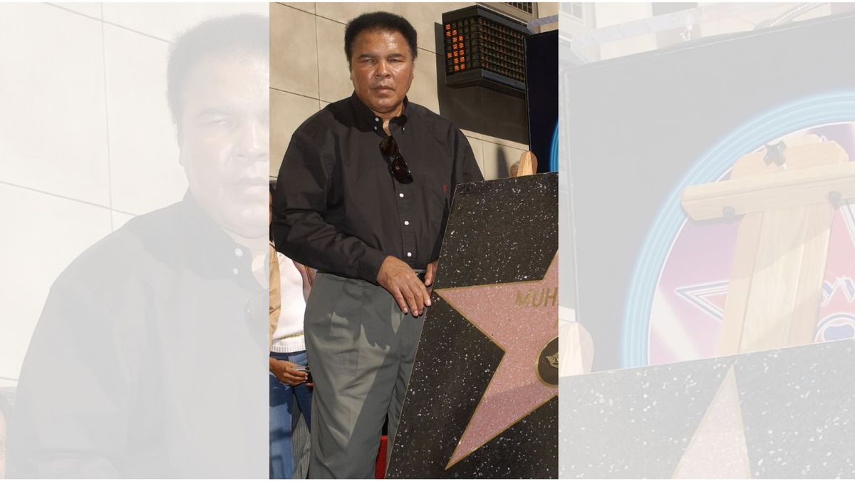 Is Muhammad Ali's star on the Hollywood Walk of Fame on a wall so people can't step on his name?