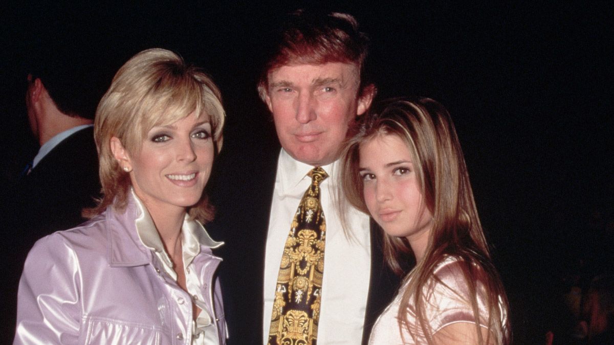 Donald Trump, his wife Marla Maples, and his daughter from his first marriage, Ivanka, in 1995. (Photo by Mitchell Gerber/Corbis/VCG via Getty Images) (Mitchell Gerber/Corbis/VCG via Getty Images)