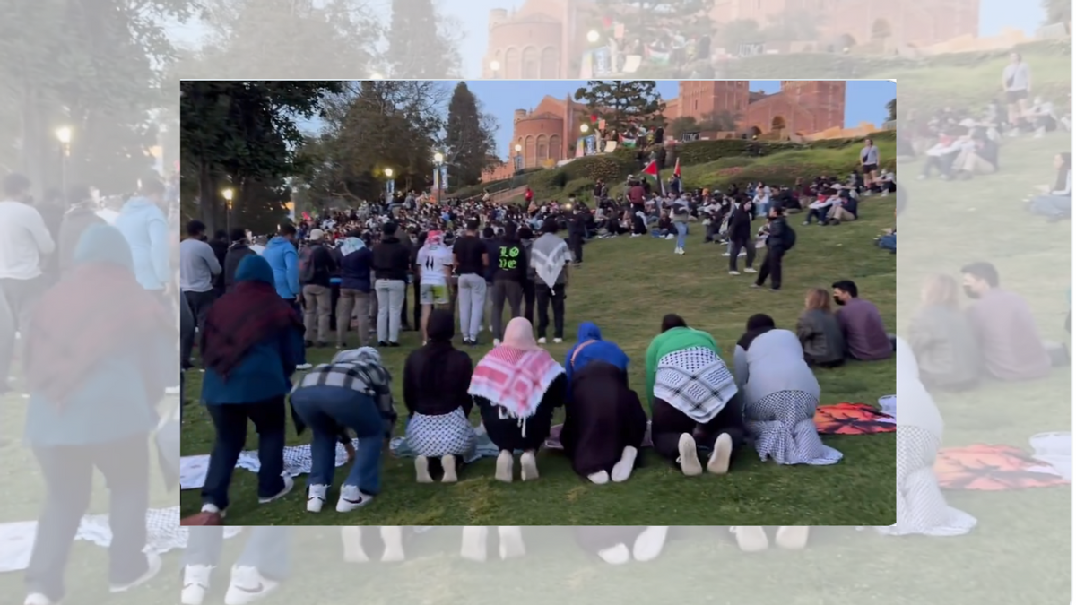 Does Video Show Hundreds of Protesting UCLA Students Converting to
Islam?