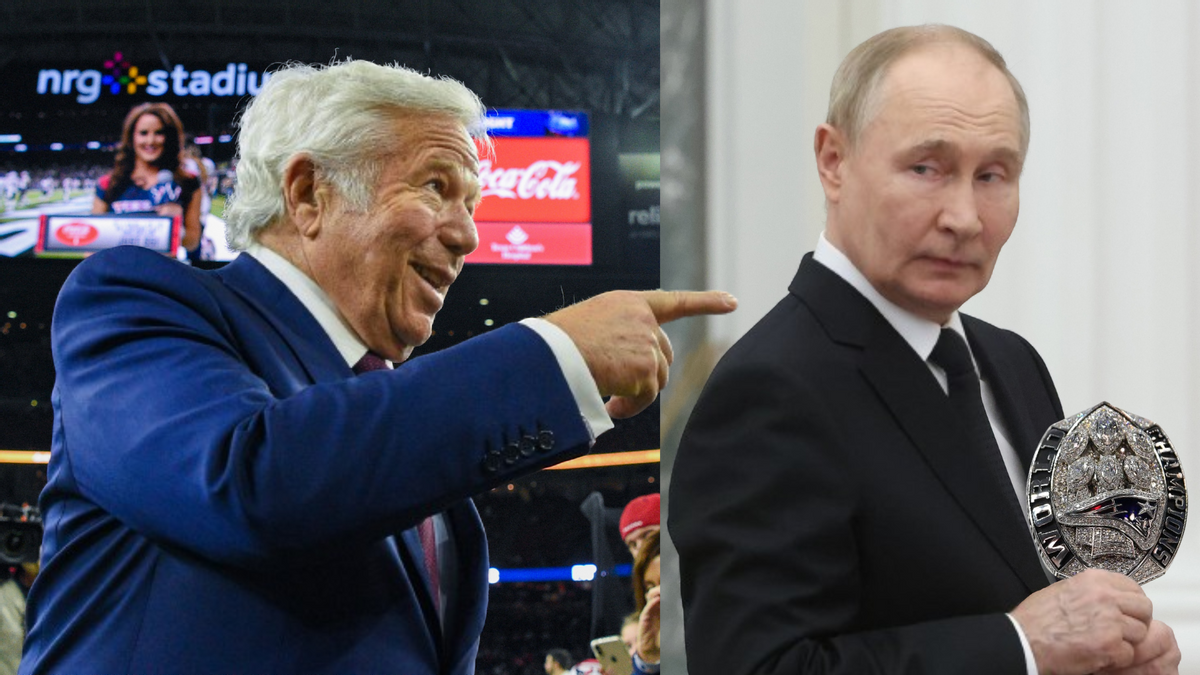 Vladimir Putin was accused of stealing one of Robert Kraft's Super Bowl rings. ( Getty Images)