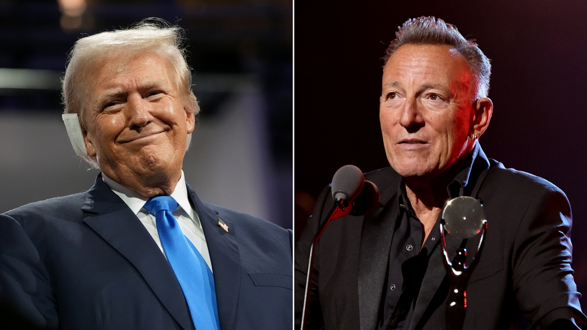 Bruce Springsteen (right) has been critical of Donald Trump (left). (Getty Images)