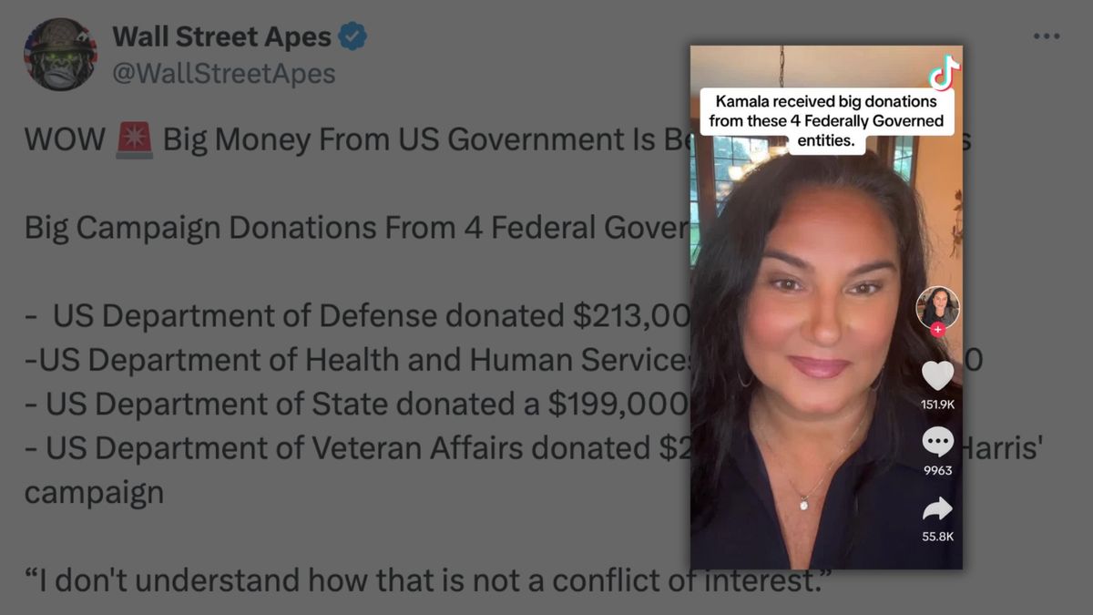 No, Harris Campaign Didn't Receive Donations From 4 US Federal Agencies