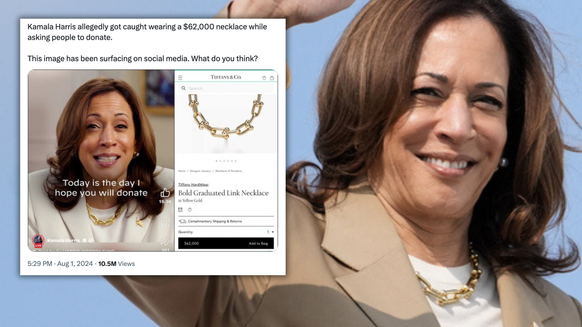 Kamala Harris Wore 62K Necklace While Soliciting Donations?