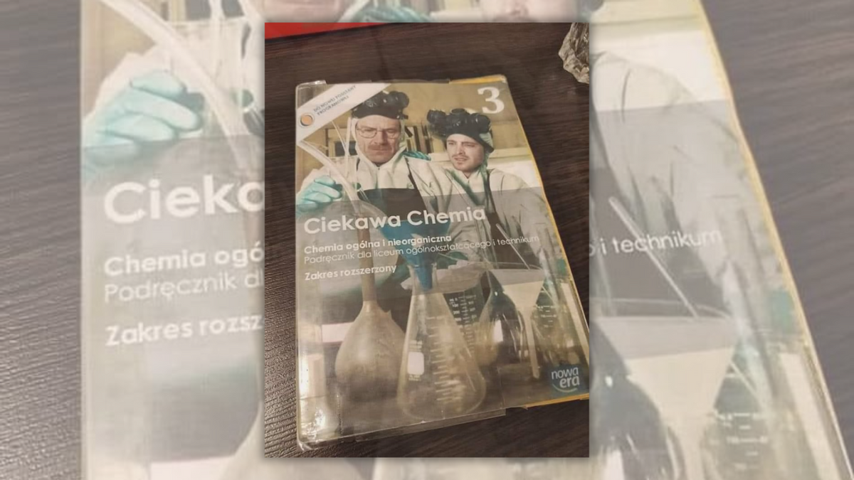 Does the Polish chemistry textbook contain characters from “Breaking Bad”?