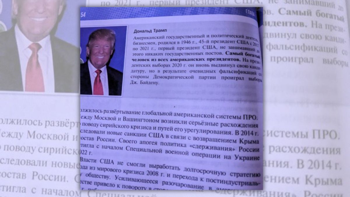 Russian Textbook Claimed Trump Lost 2020 Election Because of Voter Fraud?