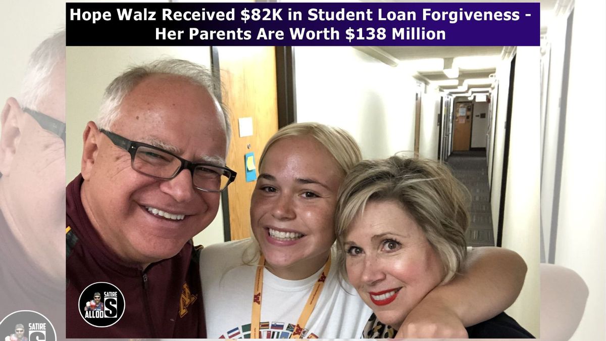 Tim Walz's Daughter Got 82K in Student Loan