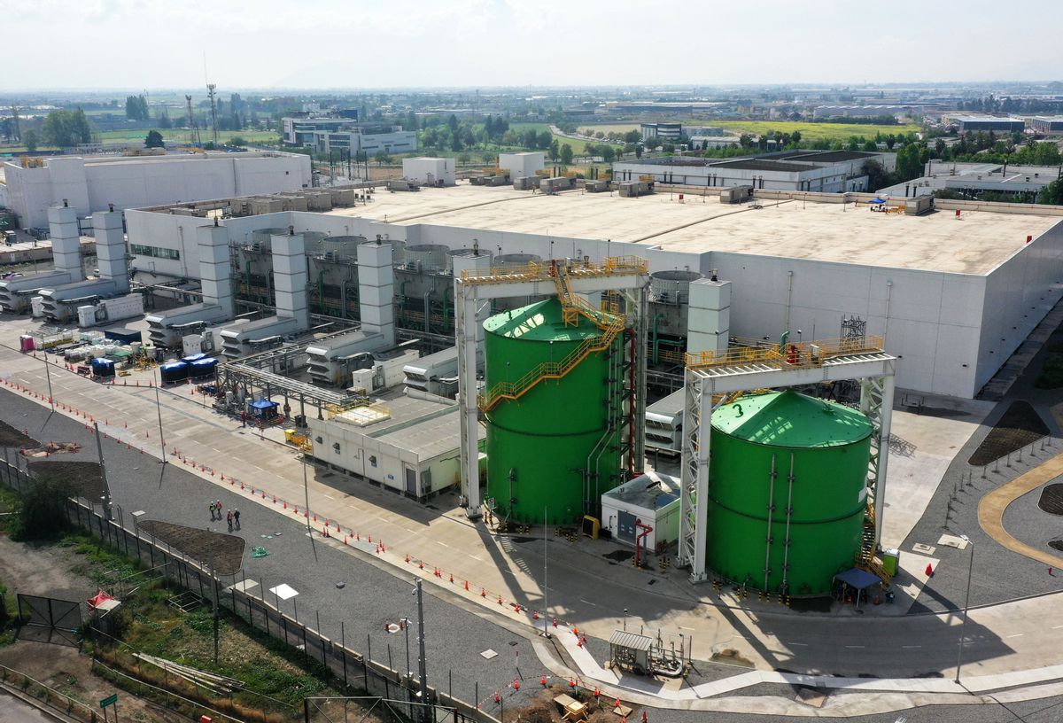 Aerial view of a data center owned by Google on October 9, 2024. (Getty Images)