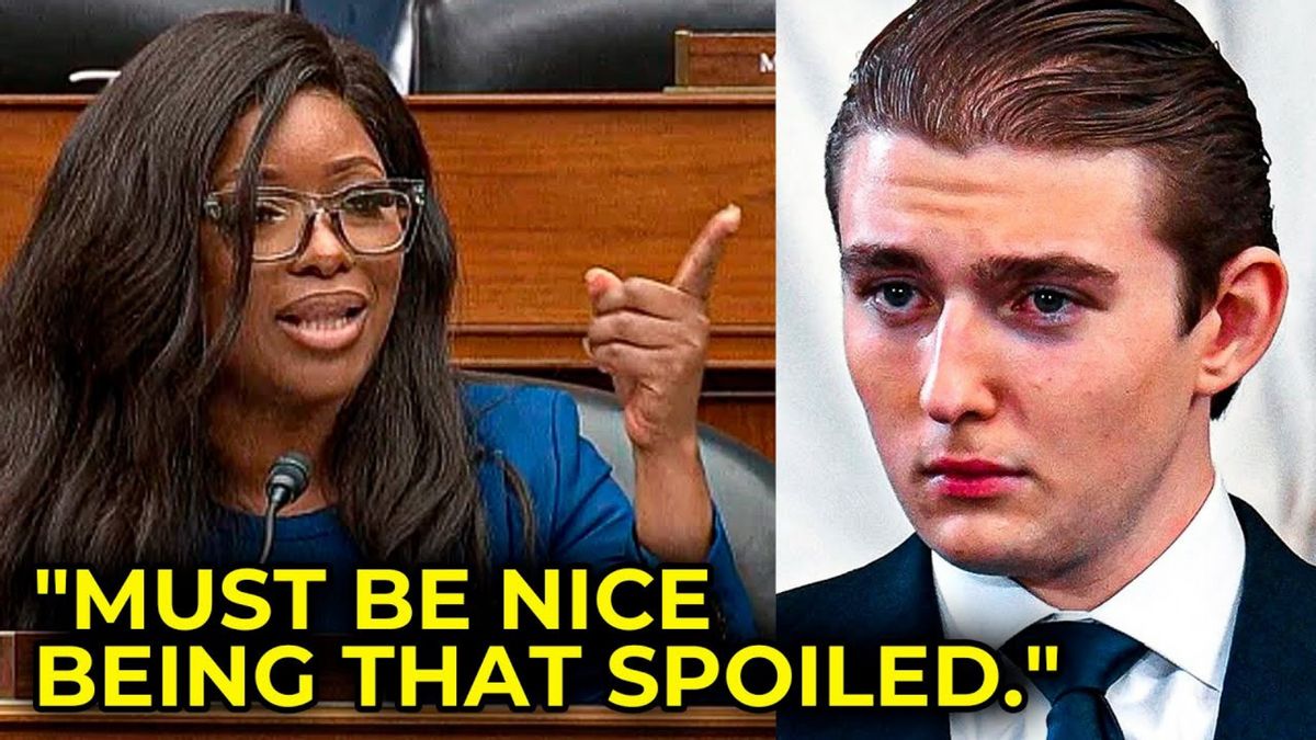 AI-generated videos spurred rumor that Barron Trump debated Jasmine Crockett  on live TV | Snopes.com