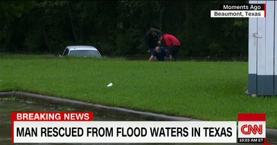 Screencap of CNN on-camera rescue