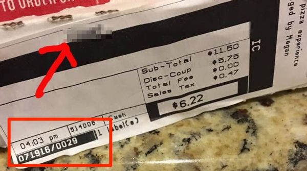 Papa John's Pizza Arrives with Racist Epithet on Receipt Label | Snopes.com