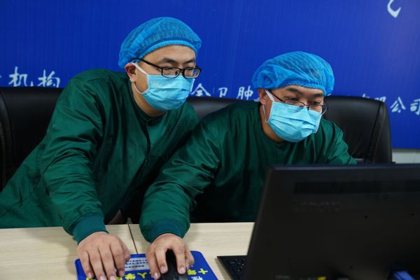 SHANDONG, CHINA - FEBRUARY 01: (CHINA MAINLAND OUT)Eight doctors and nurses are taking care of patients who has new coronavirus pneumonia in the isolation ward on 01th February, 2020 in Binzhou,Shandong,China.(Photo by TPG/Getty Images) (TPG/Getty Images, file)