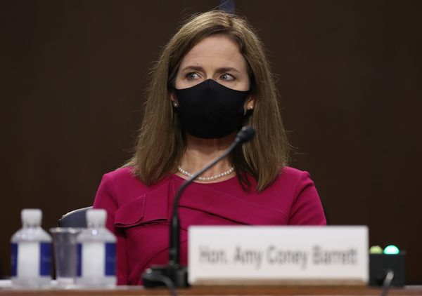 WASHINGTON, DC - OCTOBER 12: Supreme Court nominee Judge Amy Coney Barrett attends her Senate Judiciary Committee confirmation hearing on Capitol Hill on October 12, 2020 in Washington, DC. Barrett was nominated by President Donald Trump to fill the vacancy left by Justice Ruth Bader Ginsburg who passed away in September. (Photo by Win McNamee/Getty Images) (Win McNamee / Getty Images)