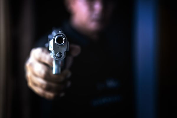 Armed robbers used the gun to robbery the money, Uses Gun in Armed Robbery. (Getty Images /  Natnan Srisuwan)