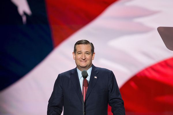 CLEVELAND, OH - JULY 20:  Ted Cruz speaks on the third day of the Republican National Convention on July 20, 2016 at the Quicken Loans Arena in Cleveland, Ohio. An estimated 50,000 people are expected in Cleveland, including hundreds of prostesters and members of the media.  (Photo by Tasos Katopodis/WireImage) ( Tasos Katopodis/WireImage)