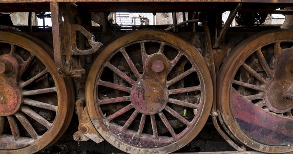 TRIPOLI, LEBANON - JUNE 02: Old locomotive from BeirutDamascus line, North Governorate, Tripoli, Lebanon on June 2, 2022 in Tripoli, Lebanon. (Photo by Eric Lafforgue/Art in All of Us/Corbis via Getty Images) (Getty Images)