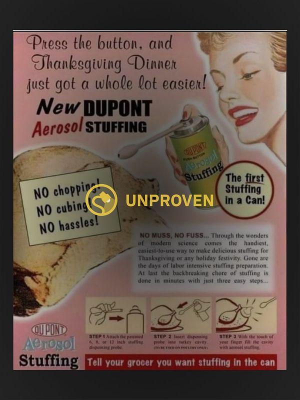 copy of rating overlay   vertical - Is This a Real Ad for Thanksgiving Stuffing in an Aerosol Can?