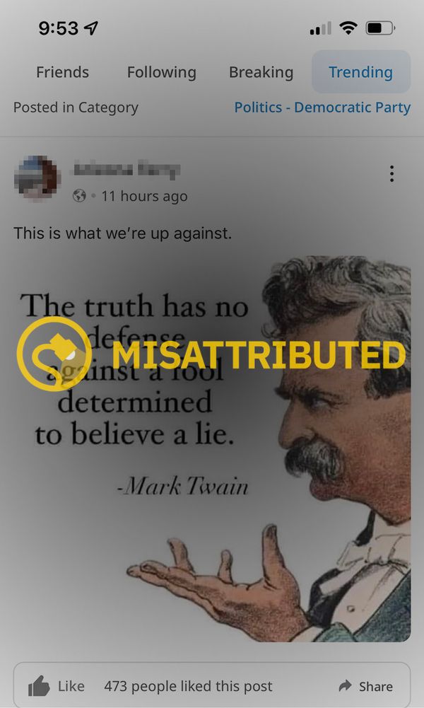 Mark Twain did not say, 