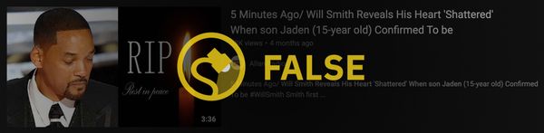 A Facebook death hoax claimed that Jaden Smith was dead which led to Google searches that asked did Jaden Smith die.