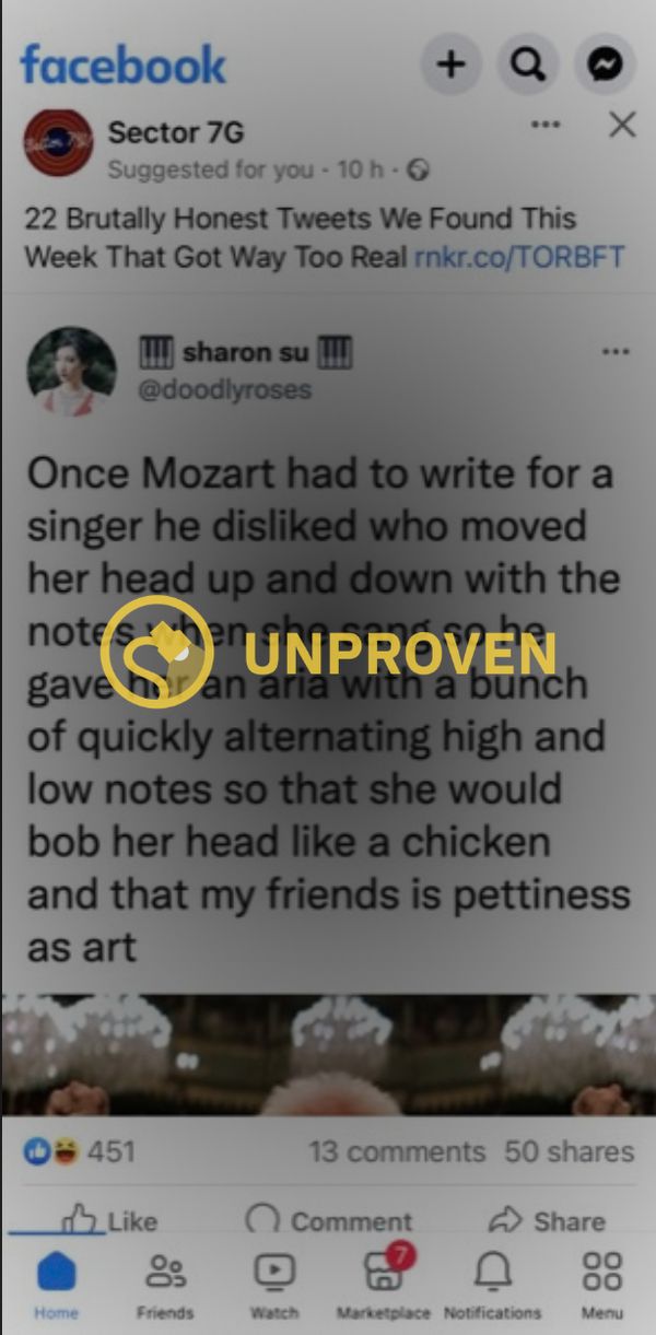 Once Mozart had to write for a singer he disliked who moved her head up and down with the notes. He gave her an aria with a bunch of quickly alternating high and low notes so that she would would bob her head like a chicken.