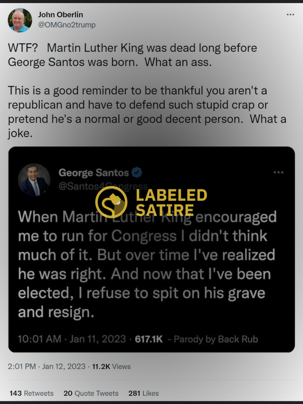 George Santos encouraged to run for Congress by Martin Luther King Jr.