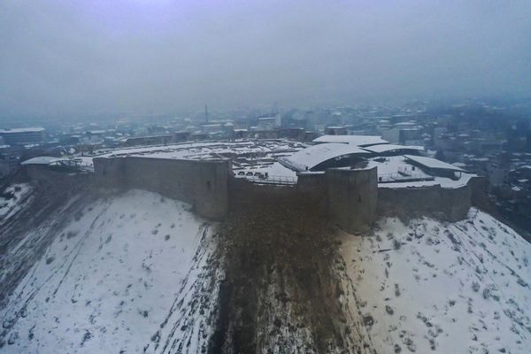 Gaziantep Castle in Turkey was partially damaged and destroyed in an earthquake in February 2023.
