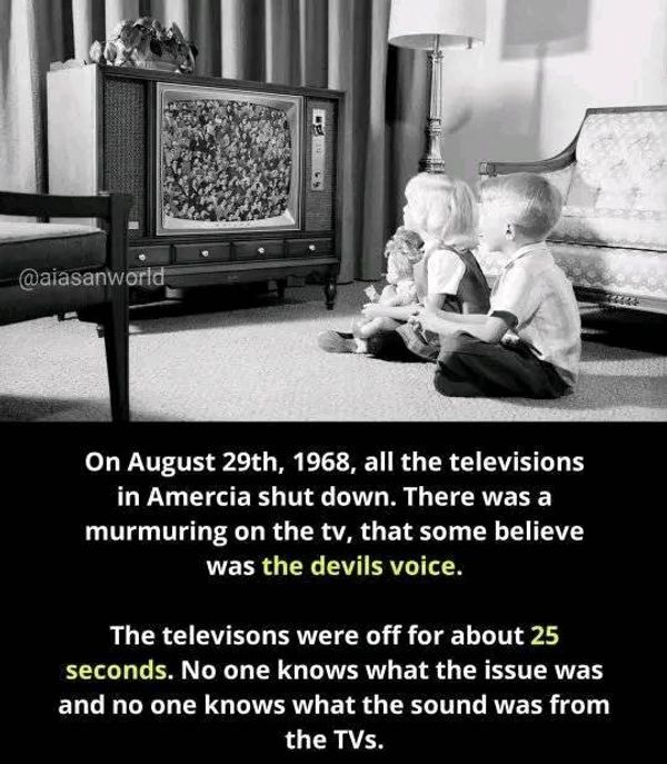 all the tvs in america shut down on August 29th 1968